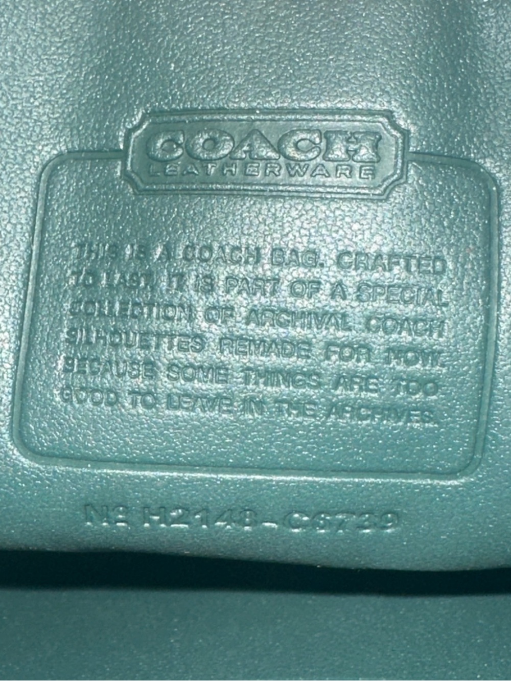 Coach Metallic Green Tall Camera Bag W/ Quilting Hard To Find NWT MSRP: $325.00 - Picture 14 of 16